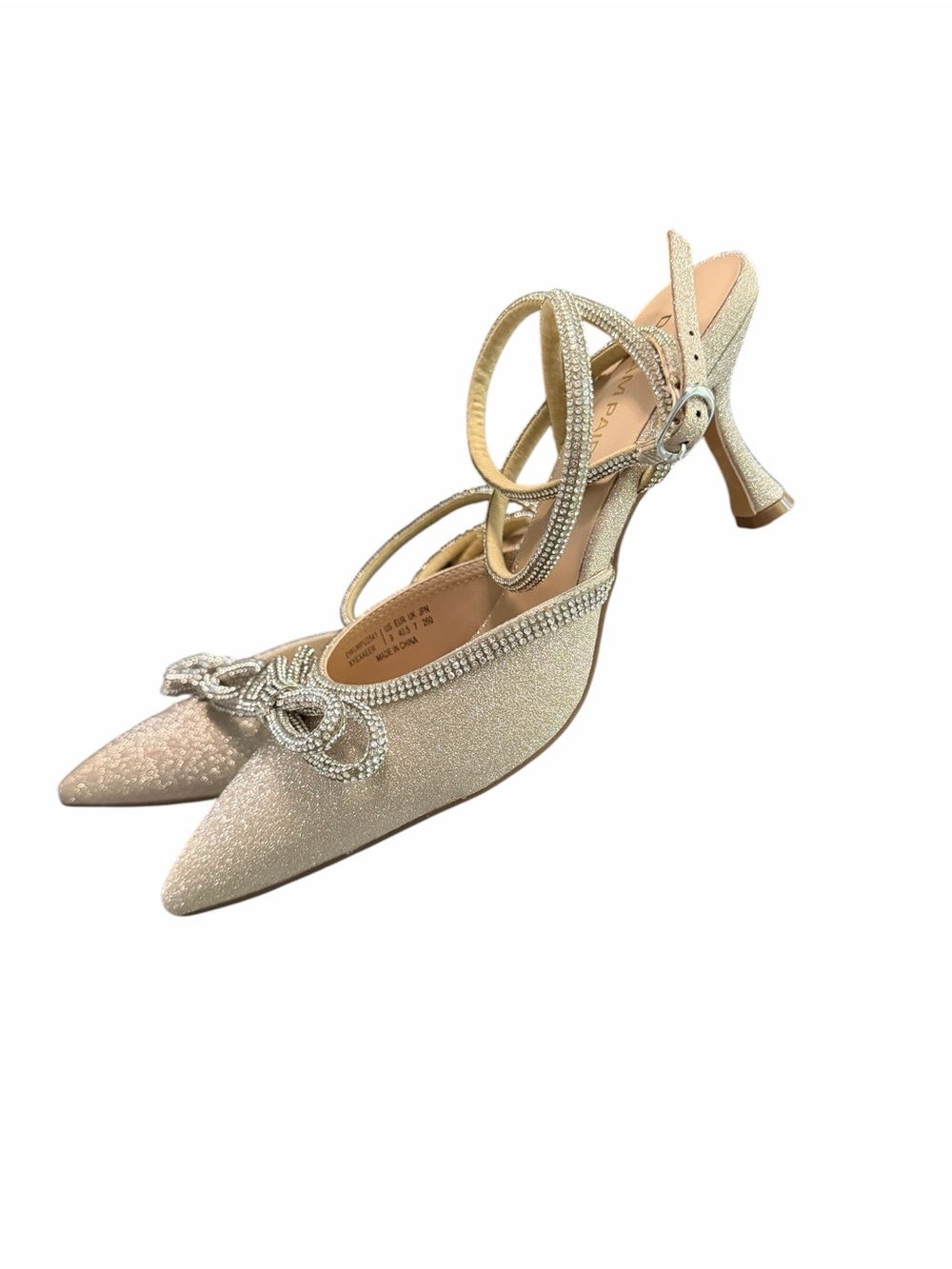 Dream Pairs Rhinestone Pointed Toe Slingback Pumps